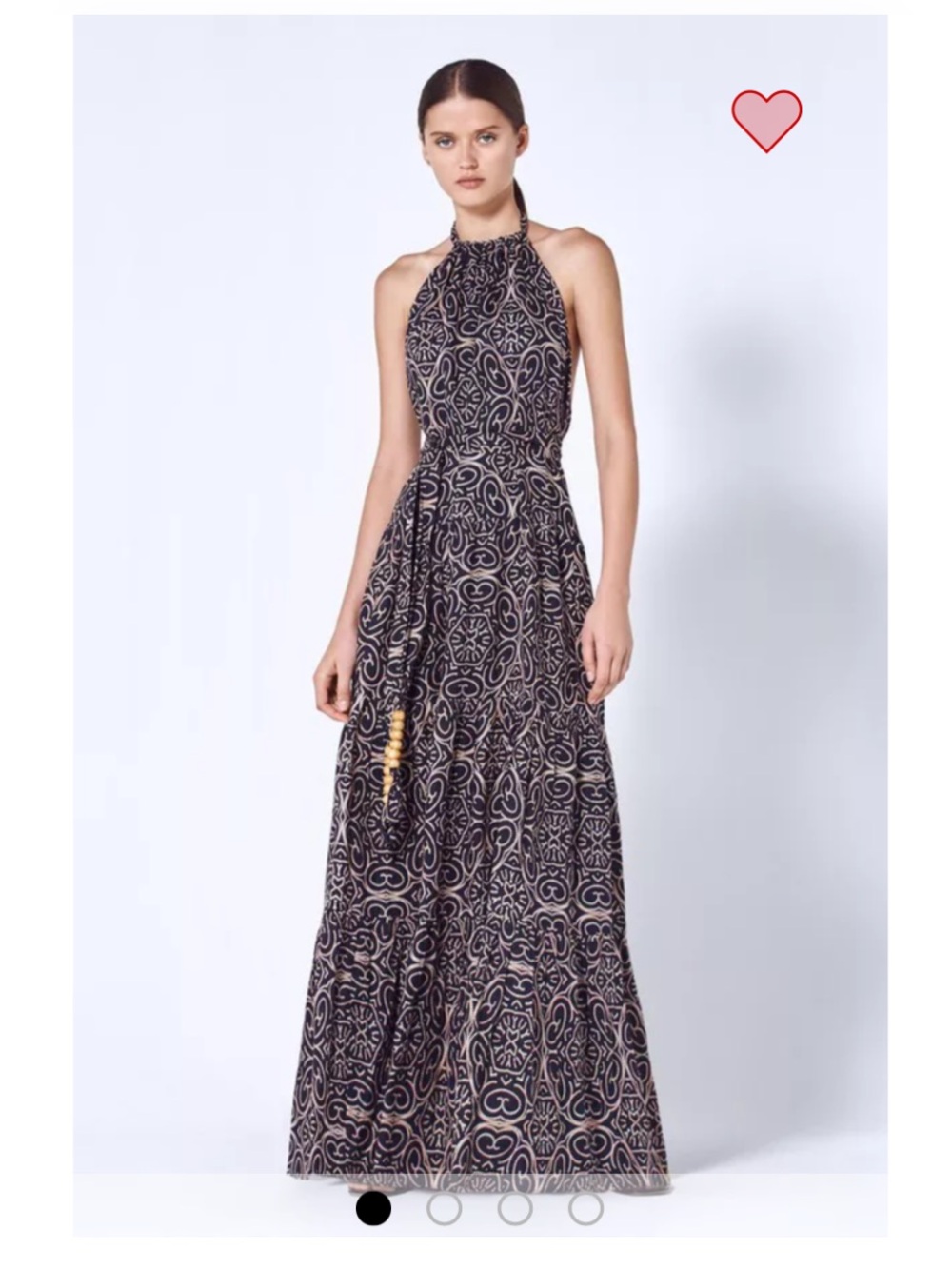 Alexis Black Printed Halter Maxi Dress